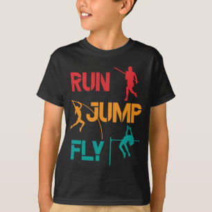Girls Pole Vaulning Jumping T-Shirt