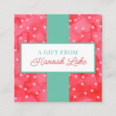 Girls Polka Dot Holiday Geschenkkarte Begleitkarte (Vorderseite)