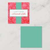 Girls Polka Dot Holiday Geschenkkarte Begleitkarte (Vorne/Hinten)