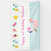Girls Pool Party Ice Creme Banner (Vertikal)