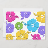 Girls Pool Party Squirt Gun Water Summer Hibiskus Einladung (Rückseite)