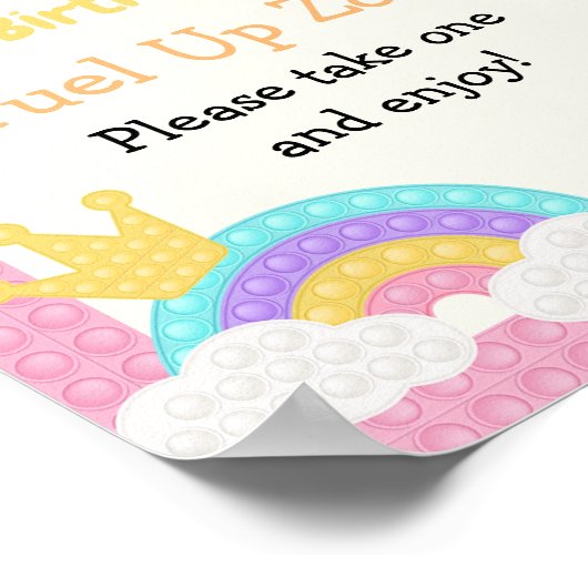 Girl's Pop It Fidget Geburtstag Poster (Ecke)