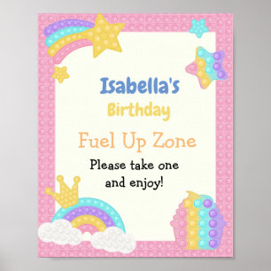 Girl's Pop It Fidget Geburtstag Poster