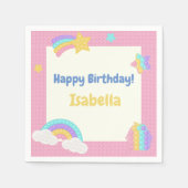 Girl's Pop It Fidget Geburtstag Serviette (Vorderseite)