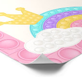 Girl's Pop It Meilenstein Fidget Poster (Ecke)