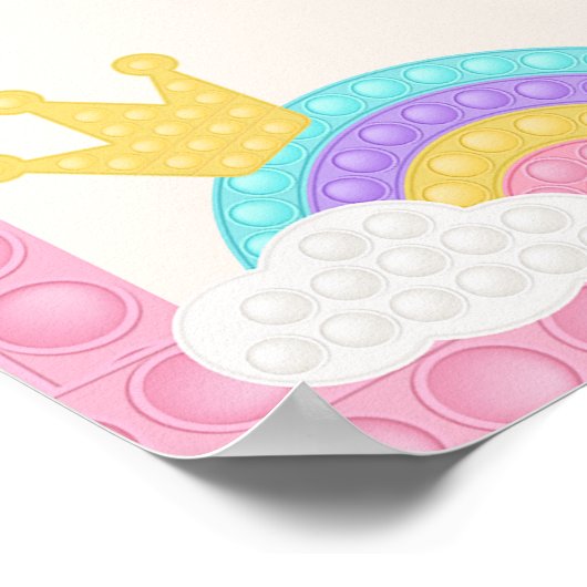 Girl's Pop It Meilenstein Fidget Poster (Ecke)