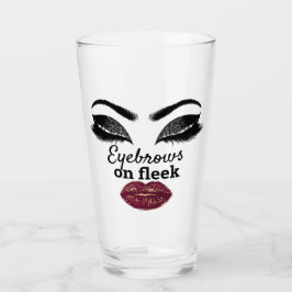 Girls Power Custom Bridal Red Kiss Lips Lashes Glas