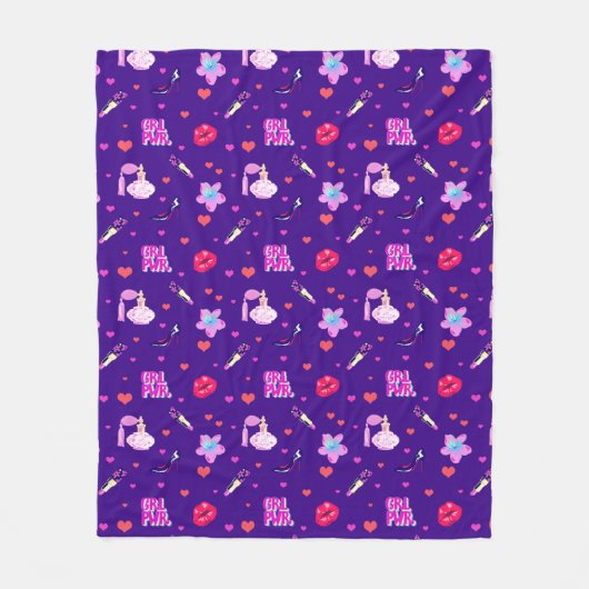 Girls-Power Fleecedecke (Vorderseite)