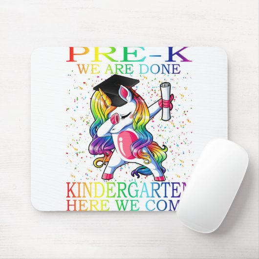 Girls Pre-K Abschluss Magical Unicorn Geschenk Mousepad (Mit Mouse)
