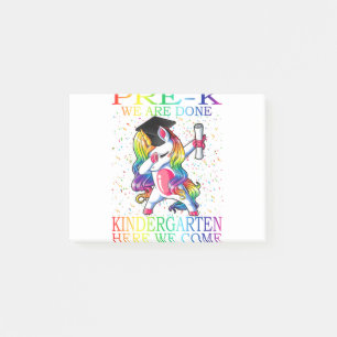 Girls Pre-K Abschluss Magical Unicorn Geschenk Post-it Klebezettel