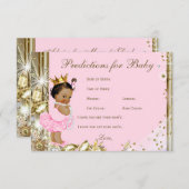 Girls Predictions & Advice for Parents Baby Shower Hinweiskarte (Vorne/Hinten)