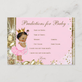 Girls Predictions & Advice for Parents Baby Shower Hinweiskarte