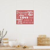 Girl's Princess Fairy Tale Poster (Küche)