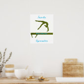 Girls Queen of the Beam Gymnastics Poster (Küche)