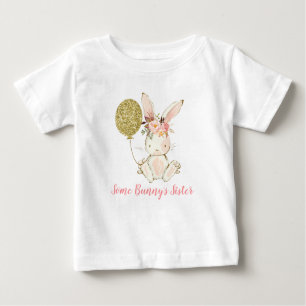 Girls Rabbit Balloon Ein paar Bunny's Schwester T  Baby T-shirt