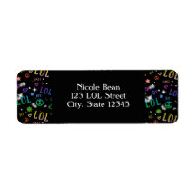 Girls Rainbow LOL Geburtstagsparty Address Labels