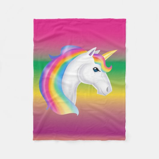 Girls Rainbow Unicorn Fleece (Vorderseite)