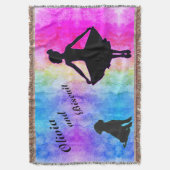 Girls Rainbow Watercolor Dancer and Dog Decke (Vorderseite Vertikal)