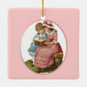 Girls Reading Keramikornament (Rückseite)