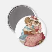 Girls Reading Magnet (Vorderseite/Rückseite)