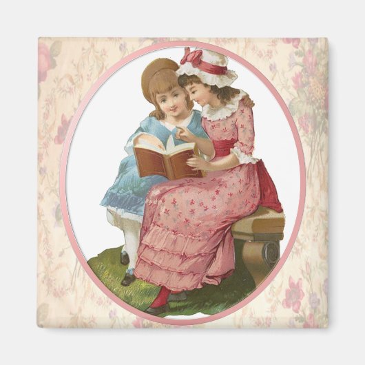 Girls Reading Magnet (Vorne)