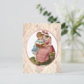 Girls Reading Postkarte (Stehend Vorderseite)