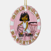 Girls regiert Basketball Keramik Ornament (Rechts)