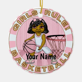 Girls regiert Basketball Keramik Ornament