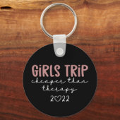 Girls Reise billiger als Therapie 2022 Urlaub Schlüsselanhänger (Vorderseite)