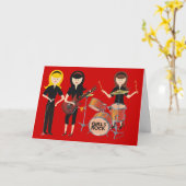 Girls Rock Birthday Card Karte (Gelbe Blume)