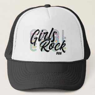 Girls Rock Duh Cool Trendy Modern Truckerkappe