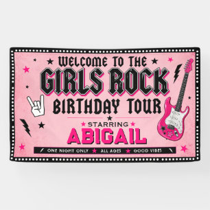 Girls Rock Geburtstagstour Willkommen Banner