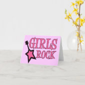 Girls Rock! Karte (Gelbe Blume)