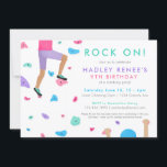 Girls Rock Klettern Geburtstagsparty Einladung<br><div class="desc">Girl's Rock Climbing Geburtstagsparty Einladung - Rock on! Die Kletterwand mit farbenfrohen Laderäumen ist in lustiger Aquarelltextur.</div>