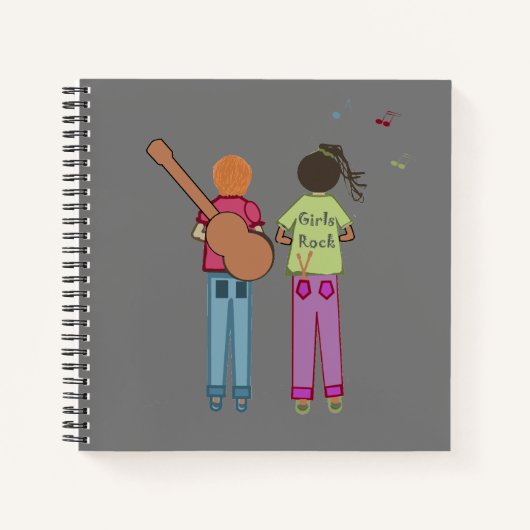 Girls Rock Notebook Notizblock (Vorderseite)
