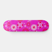 GIRLS ROCK PRO SKATEBOARD - HOT PINK FUSHIA - TOP (Horizontal)
