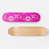 GIRLS ROCK PRO SKATEBOARD - HOT PINK FUSHIA - TOP (Horizontal)
