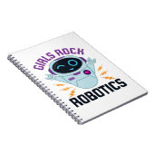 Girls Rock Robotics Niedlich Robot Team Women Notizblock (Rechte Seite)