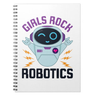 Girls Rock Robotics Niedlich Robot Team Women Notizblock