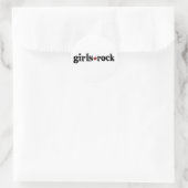 Girls Rock Runder Aufkleber (Tasche)