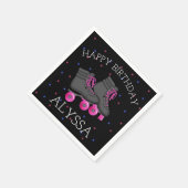 Girl's Roller Skate Geburtstag Serviette (Ecke)