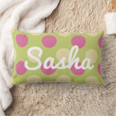 Girls Room Decke Rosa und grüner Polka Dot Lendenkissen (Decke)