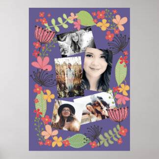 Girls Room Friends Erinnerungen FotoCollage Poster