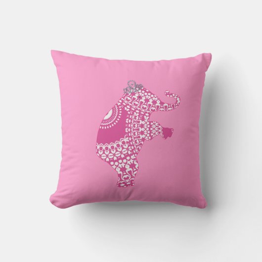 Girls rosa Prinzessin Niedlich Elefant American Mo Kissen (Vorderseite)