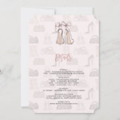 Girls Rose Golden Tor Einladung (Rückseite)