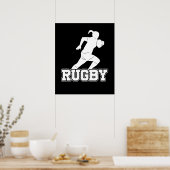 Girls Rugby Player Poster (Küche)