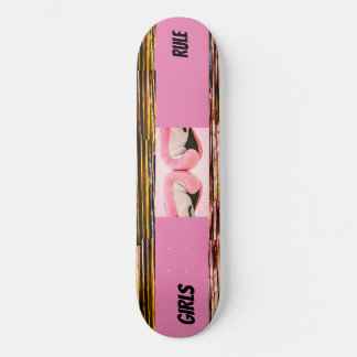 "Girls Rule", 8 1/4" Skateboard Deck
