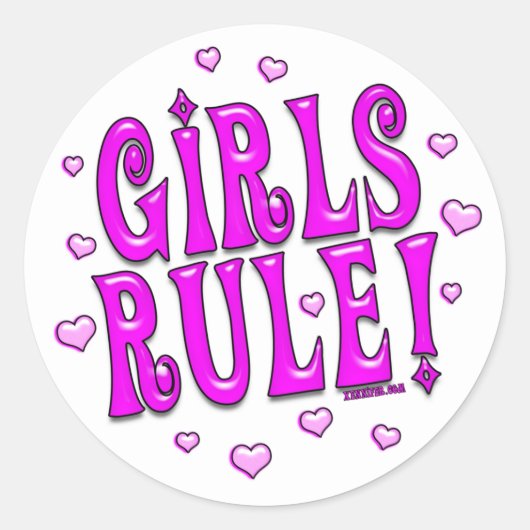 Girls Rule! Aufkleber (Vorderseite)