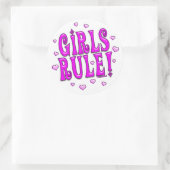 Girls Rule! Aufkleber (Tasche)