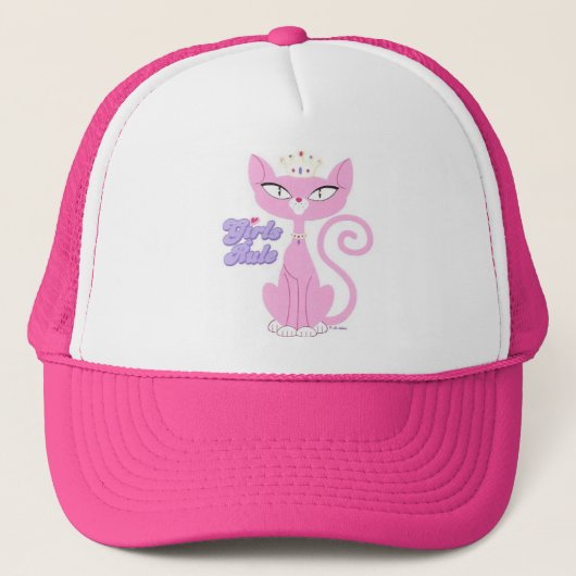 Girls Rule Hat Truckerkappe (Vorderseite)